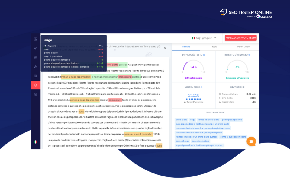 screenshot of SEO Tester Online